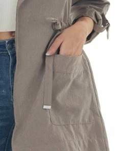 Be Cool Light Taupe Suede Drawstring Trench Jacket Outerwear 25 Be Cool Light Taupe Suede Drawstring Trench Jacket Outerwear