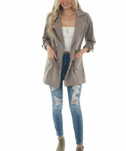 Be Cool Light Taupe Suede Drawstring Trench Jacket Outerwear 22 Be Cool Light Taupe Suede Drawstring Trench Jacket Outerwear