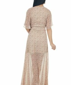 Sweet Lemon Rust Paisley Print Wrap Waist Tie Maxi Dress 17 Sweet Lemon Rust Paisley Print Wrap Waist Tie Maxi Dress