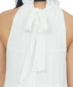 Entro Dresses Off White Halter Neck Tiered Short Dress 22 Entro Dresses Off White Halter Neck Tiered Short Dress