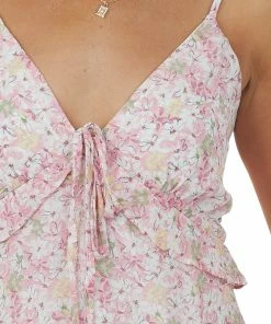 She + Sky Baby Pink Floral Sleeveless Babydoll Dress Dresses 17 She + Sky Baby Pink Floral Sleeveless Babydoll Dress Dresses