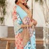 Eesome Tops Baby Blue Multi Print Open Front Woven Kimono 1 Eesome Tops Baby Blue Multi Print Open Front Woven Kimono