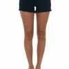 I&M Bottoms Black High Rise Raw Frayed Hem Denim Shorts