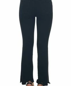 Special A Black Mid Rise Flare Jeans With Distressing And Raw Hem 8 Special A Black Mid Rise Flare Jeans With Distressing And Raw Hem