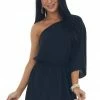 Jodifl Black One Shoulder Cinch Waist Mini Dress Dresses 2 Jodifl Black One Shoulder Cinch Waist Mini Dress Dresses
