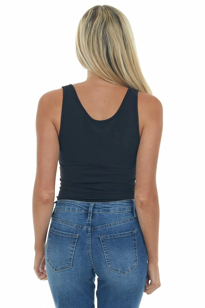 Heyson Black Padded Scoop Neck Sleeveless Bodysuit 7 Heyson Black Padded Scoop Neck Sleeveless Bodysuit