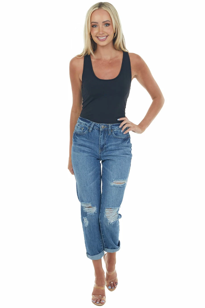 Heyson Black Padded Scoop Neck Sleeveless Bodysuit 5 Heyson Black Padded Scoop Neck Sleeveless Bodysuit