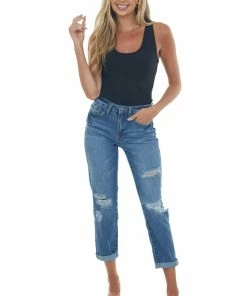 Heyson Black Padded Scoop Neck Sleeveless Bodysuit