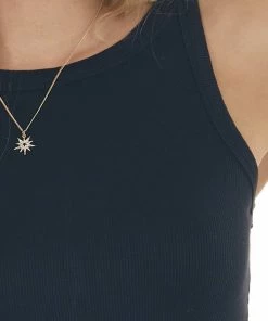 ZENANA Black Ribbed Knit Fitted Tank Top 22 ZENANA Black Ribbed Knit Fitted Tank Top