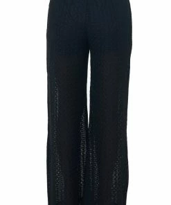 Umgee Black Sheer Elastic Band Lace Palazzo Pants 9 Umgee Black Sheer Elastic Band Lace Palazzo Pants