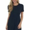 HESED Black Short Sleeve Babydoll Knit Dress 2 HESED Black Short Sleeve Babydoll Knit Dress