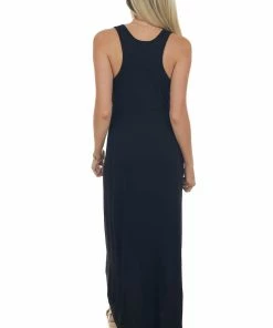 HEIMISH Black Tulip Hem Wrap Maxi Knit Dress Dresses 12 HEIMISH Black Tulip Hem Wrap Maxi Knit Dress Dresses