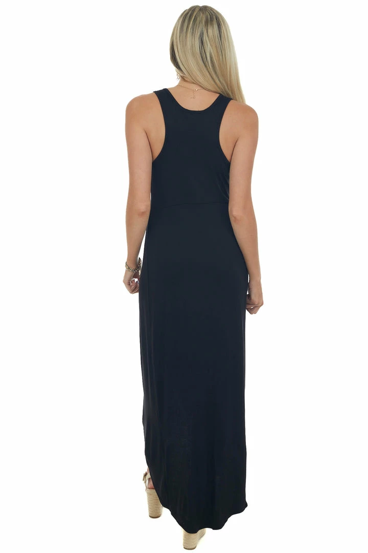 HEIMISH Black Tulip Hem Wrap Maxi Knit Dress Dresses 7 HEIMISH Black Tulip Hem Wrap Maxi Knit Dress Dresses