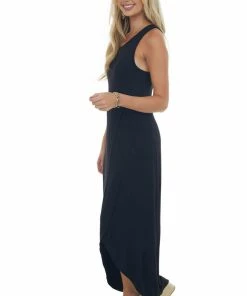 HEIMISH Black Tulip Hem Wrap Maxi Knit Dress Dresses 11 HEIMISH Black Tulip Hem Wrap Maxi Knit Dress Dresses
