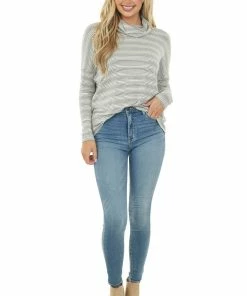 Cherish Black And Ivory Striped Oversized Long Sleeve Cowl Neck Top Tops 10 Cherish Black And Ivory Striped Oversized Long Sleeve Cowl Neck Top Tops