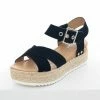 FORTUNE DYNAMIC Black Platform Espadrille Sandals With Buckle 2 FORTUNE DYNAMIC Black Platform Espadrille Sandals With Buckle