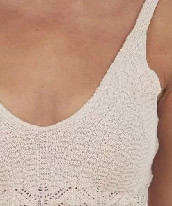 HYFVE Blush Crocheted Scalloped Hem V Neck Bralette Accessories