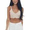 HYFVE Blush Crocheted Scalloped Hem V Neck Bralette Accessories