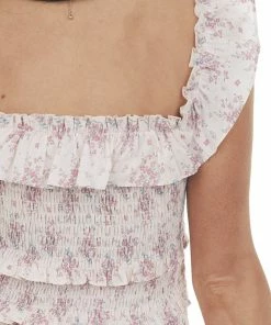 Lush Clothing Blush Floral Smocked Ruffle Tiered Tank Top Tops 13 Lush Clothing Blush Floral Smocked Ruffle Tiered Tank Top Tops