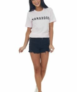 Blume+Co Tops Blush 'Mamahood' Short Sleeve Graphic Tee