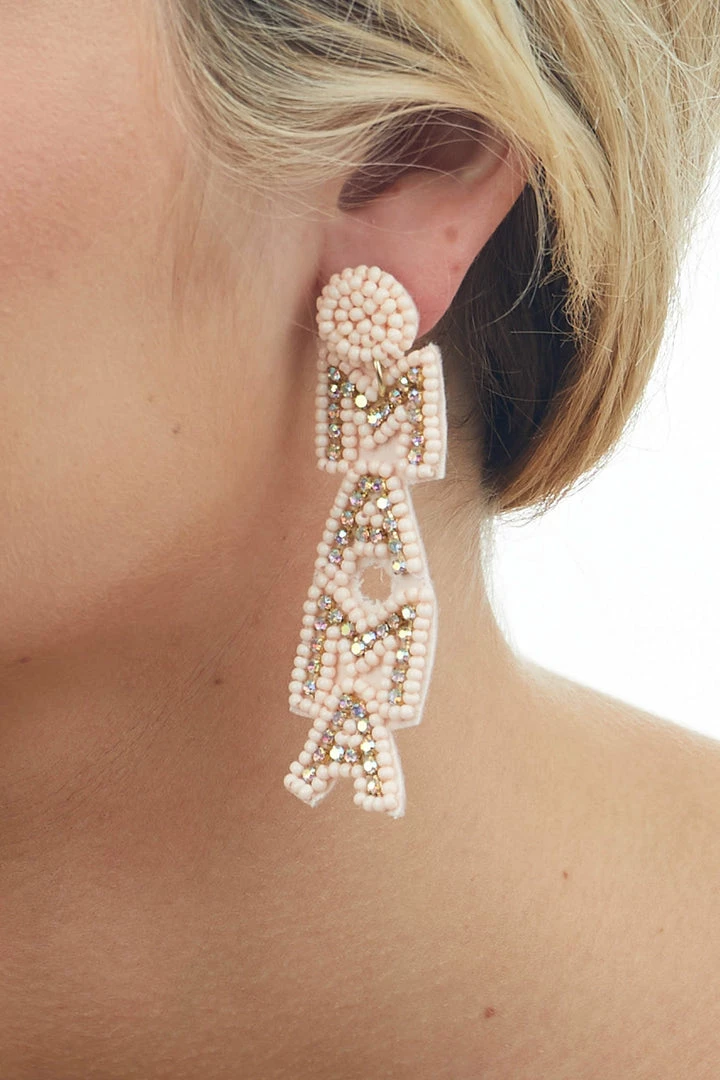 Avenue Zoe Blush 'Mama' Seed Bead And Rhinestone Earrings 4 Avenue Zoe Blush 'Mama' Seed Bead And Rhinestone Earrings