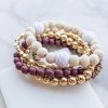 WALL TO WALL Brown And Gold Assorted Circle Bead Bracelets Accessories