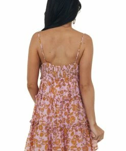 Lush Clothing Bubblegum Pink Floral Tiered Cami Mini Dress Dresses 12 Lush Clothing Bubblegum Pink Floral Tiered Cami Mini Dress Dresses