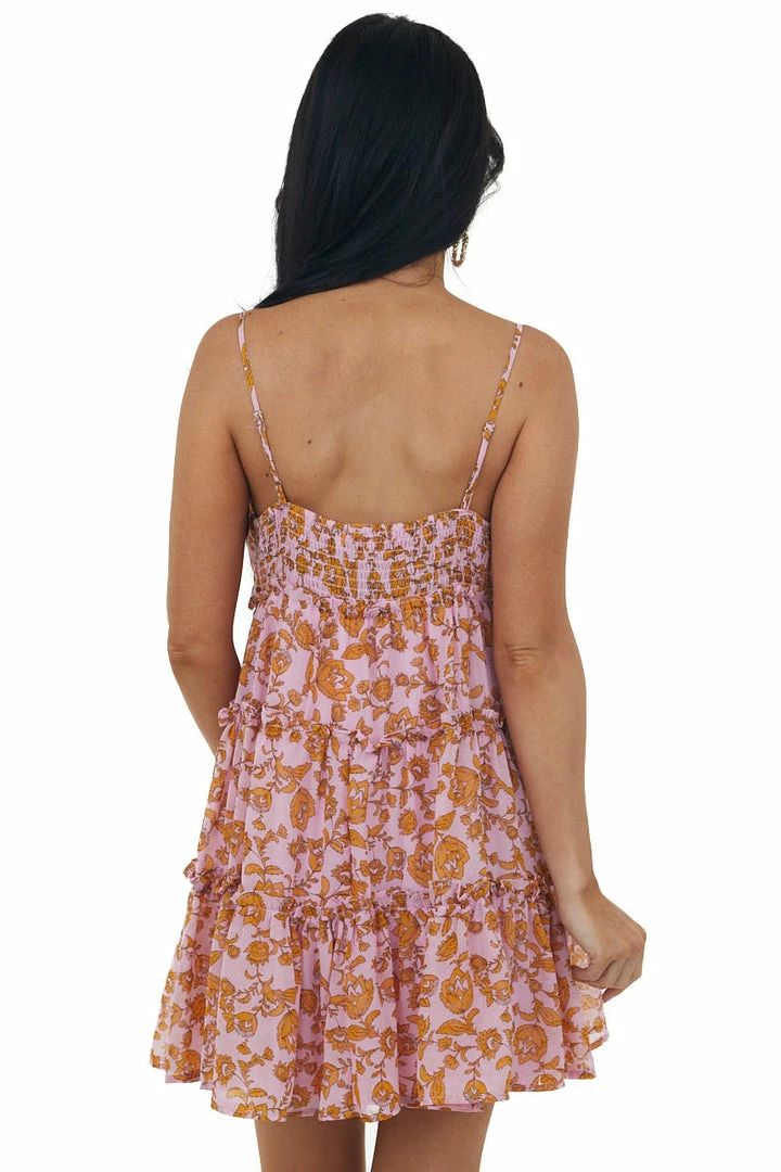Lush Clothing Bubblegum Pink Floral Tiered Cami Mini Dress Dresses 7 Lush Clothing Bubblegum Pink Floral Tiered Cami Mini Dress Dresses