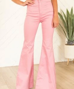 Flying Tomato Bottoms Bubblegum High Rise Bell Bottom Jeans