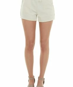 HYFVE Buttercream Soft Raw Edge Drawstring Shorts Bottoms 7 HYFVE Buttercream Soft Raw Edge Drawstring Shorts Bottoms