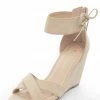 Chinese Laundry Camel Faux Nubuck Wedges With Ankle Strap