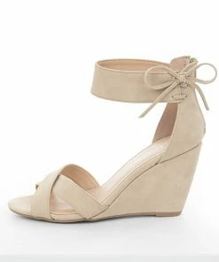 Chinese Laundry Camel Faux Nubuck Wedges With Ankle Strap
