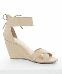 Chinese Laundry Camel Faux Nubuck Wedges With Ankle Strap