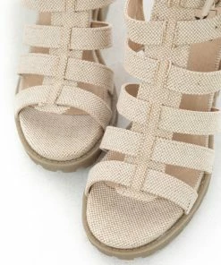 Chinese Laundry Camel Gladiator Heeled Sandals With Lug Soles Shoes