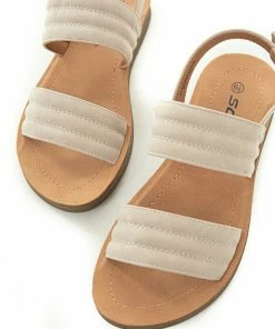 FORTUNE DYNAMIC Shoes Camel Double Strap Sling Back Sandals