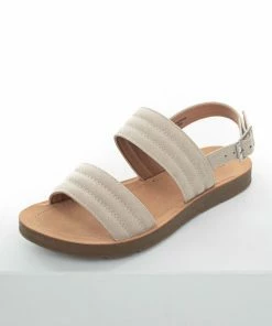 FORTUNE DYNAMIC Shoes Camel Double Strap Sling Back Sandals