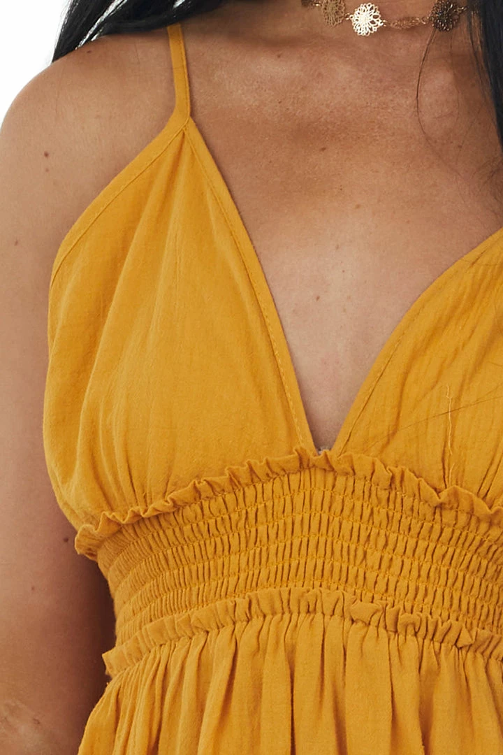 Ninexis Honey Sleeveless Smocked Waist Maxi Dress 8 Ninexis Honey Sleeveless Smocked Waist Maxi Dress