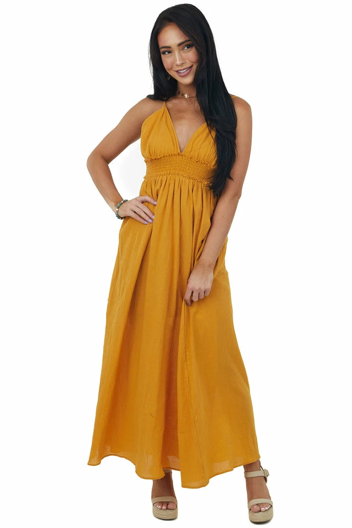 Ninexis Honey Sleeveless Smocked Waist Maxi Dress 4 Ninexis Honey Sleeveless Smocked Waist Maxi Dress
