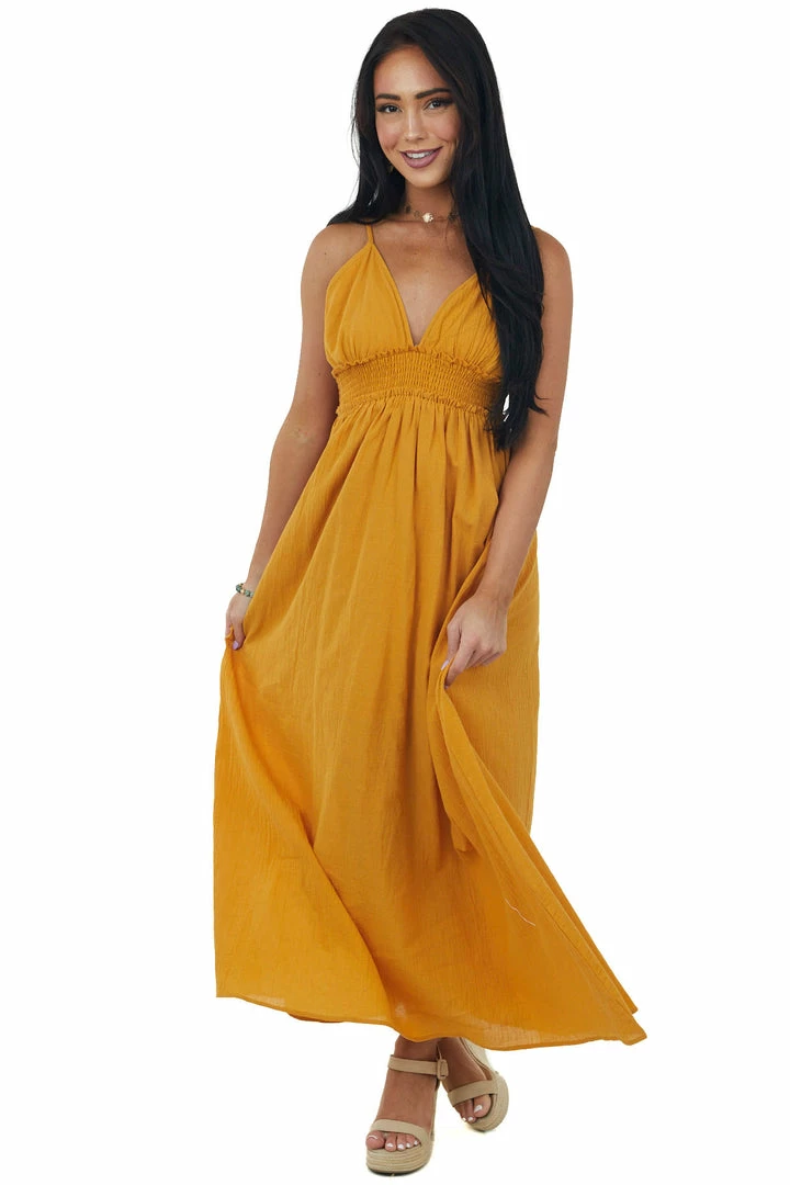 Ninexis Honey Sleeveless Smocked Waist Maxi Dress 3 Ninexis Honey Sleeveless Smocked Waist Maxi Dress