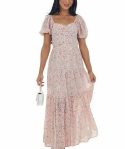 143 Story Cherry Blossom Floral Print Tiered Woven Maxi Dress 12 143 Story Cherry Blossom Floral Print Tiered Woven Maxi Dress