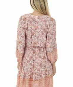 Ces Femme Dresses Cherry Blossom Floral Puff Sleeve Short Dress 12 Ces Femme Dresses Cherry Blossom Floral Puff Sleeve Short Dress