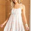 HYFVE Dresses Cherry Blossom Floral Tie Strap Tiered Dress