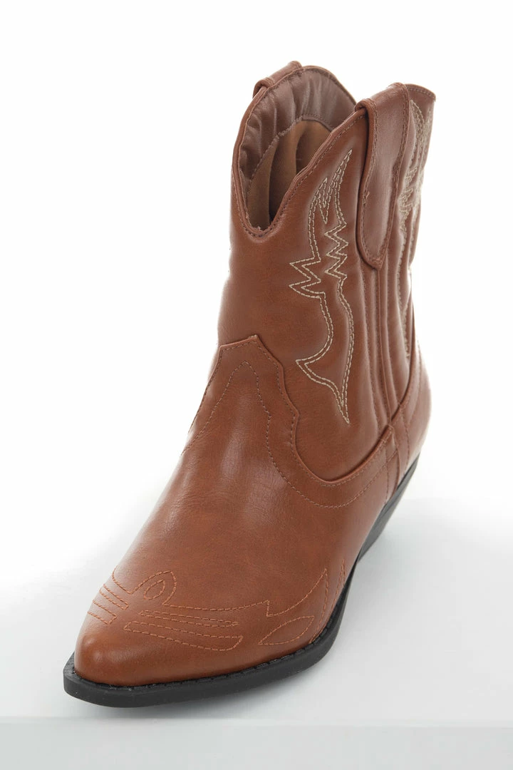 FORTUNE DYNAMIC Cinnamon Western Style Pointed Toe Booties Shoes 4 FORTUNE DYNAMIC Cinnamon Western Style Pointed Toe Booties Shoes