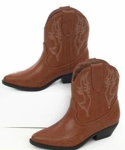 FORTUNE DYNAMIC Cinnamon Western Style Pointed Toe Booties Shoes 12 FORTUNE DYNAMIC Cinnamon Western Style Pointed Toe Booties Shoes