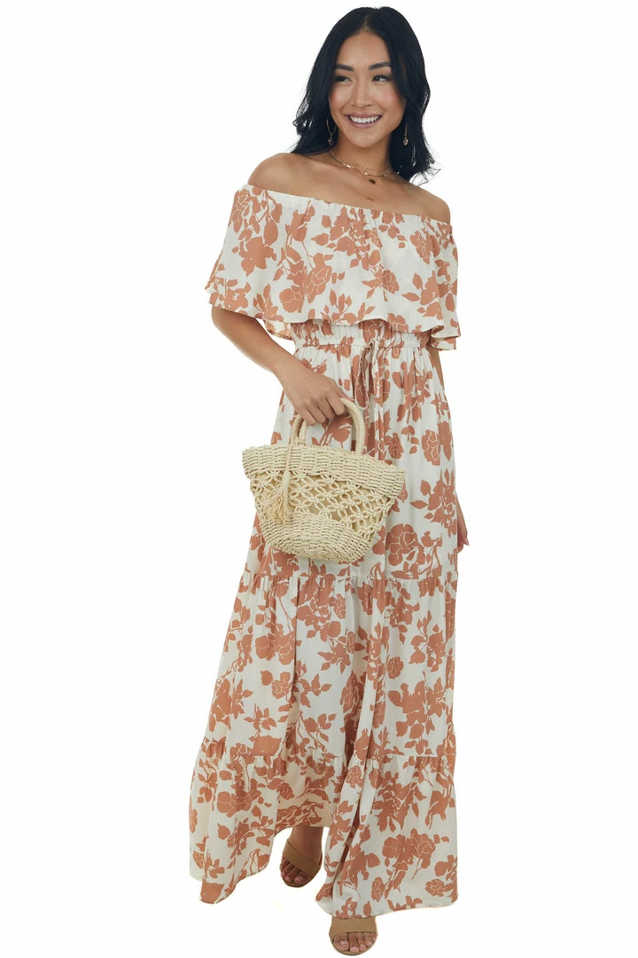 L Love Coconut Floral Off Shoulder Overlay Maxi Dress 5 L Love Coconut Floral Off Shoulder Overlay Maxi Dress