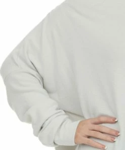 Lime Lush Coconut Off Shoulder Loose Dolman Brushed Top Tops