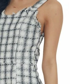 Umgee Coconut Plaid Metallic Threaded Woven Mini Dress 13 Umgee Coconut Plaid Metallic Threaded Woven Mini Dress