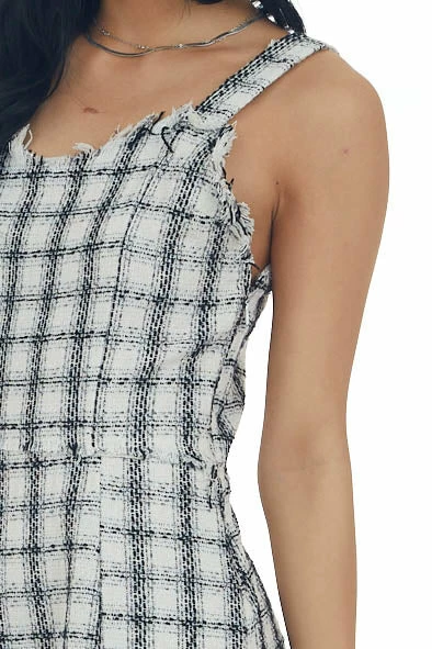 Umgee Coconut Plaid Metallic Threaded Woven Mini Dress 8 Umgee Coconut Plaid Metallic Threaded Woven Mini Dress