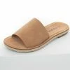 FORTUNE DYNAMIC Shoes Cognac Faux Leather Solid Strap Flat Sandals 1 FORTUNE DYNAMIC Shoes Cognac Faux Leather Solid Strap Flat Sandals