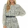 Umgee Dresses Cream Cheetah Print Drop Waist Blouson Dress 1 Umgee Dresses Cream Cheetah Print Drop Waist Blouson Dress
